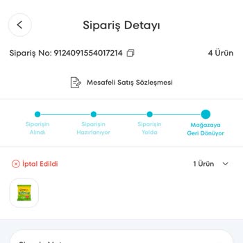 A101 Kapıda Ödeme Gelmeyen Sipariş