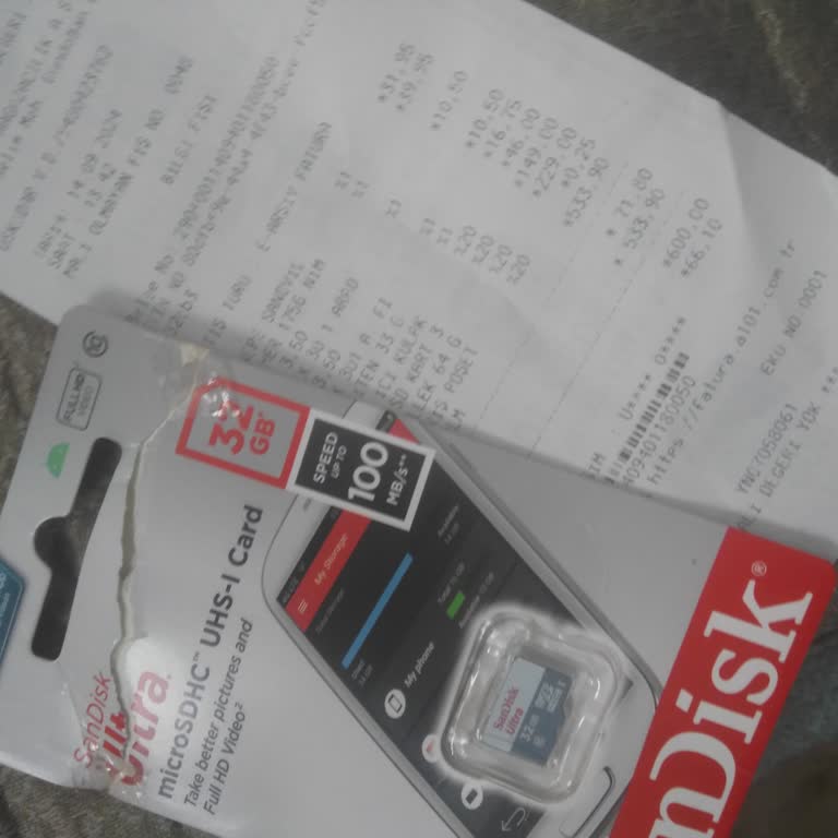 A101 Arızalı Sandisk 32gb Hafıza Kartı