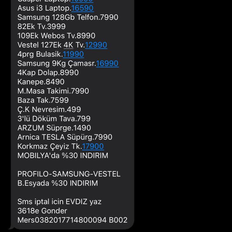 Evdiz Tanımadığım Firmadan Gelen Sürekli SMS'ler