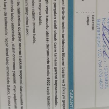 Electroll Torque Bozulan Şarj Adaptörünü Ücretli Değiştirdi