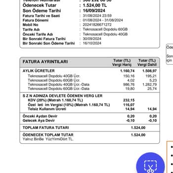TeknosaCell Teknosacel Faturalı Hat Fiyatlandırması