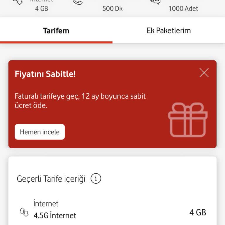 Yanlış Tanımlanan Tarifeden Kurtulamıyorum
