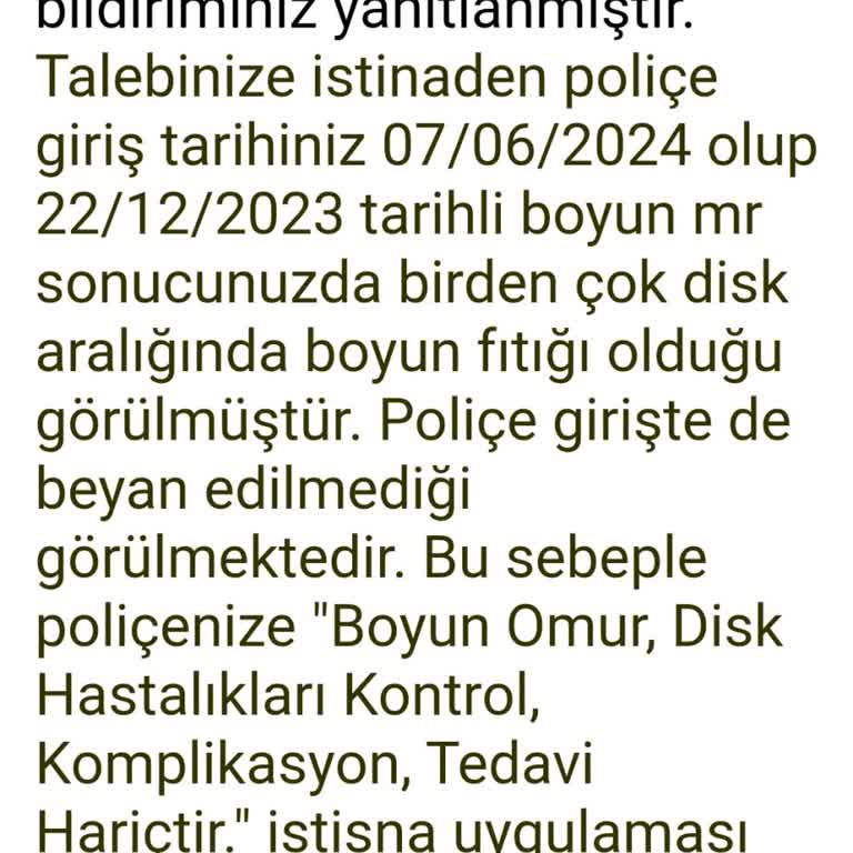 Allianz Sigorta Allianz Tamamlayıcı Sağlık Poliçemden Ameliyatıma Onay Verilmedi