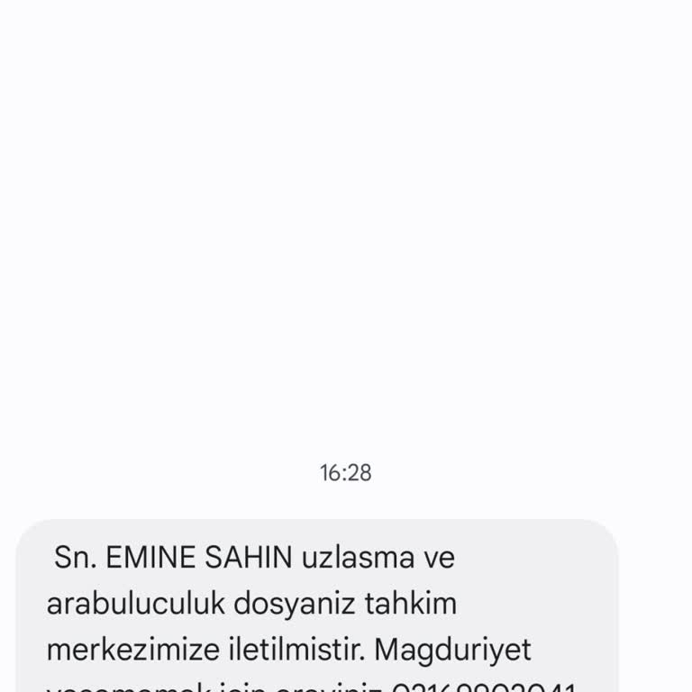 E.UZLASMA (SMS) E. Uzlaşma Mesajı