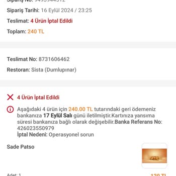 Trendyol Gece Siparişim İptal Edildi Ve Canlı Destek Yetersiz Kaldı