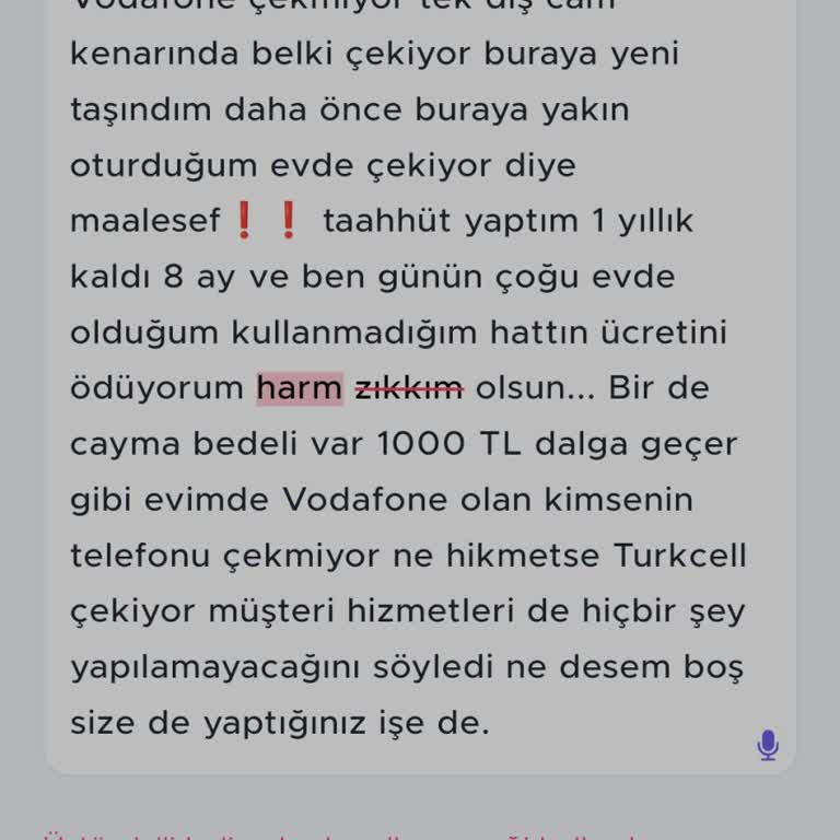Vodafone Çekim Sorunu ve Taahhüt Mağduriyeti