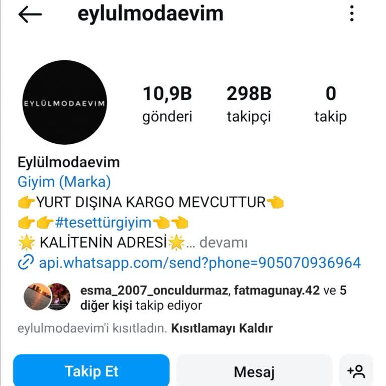 Eylülmodaevim (Instagram) Sipariş Gecikmesi Ve İletişim Sorunları