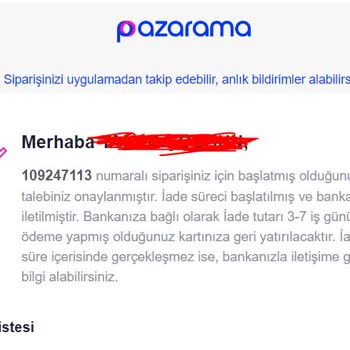 Pazarama Siparişi Alıyor Ancak Türlü Hileler İle Ürünleri Göndermiyor