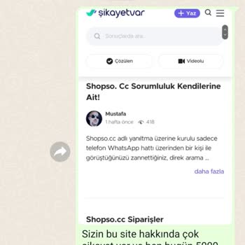 shopso.cc Paramı Geri Almak İçin Dava Açacağım