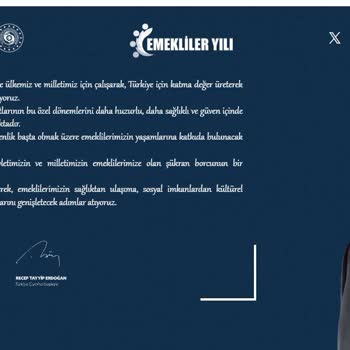 T. C. Cumhurbaşkanlığı Emekliler Yılı Kapmasındaki Firmaların Vaatlerini Yerine Getirmemesi