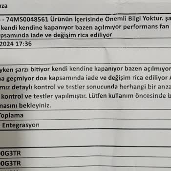 Lenovo Bilgisayar Lenovo Loq 83DV00G3TR Oyun Bilgisayarı Bozuk Çıktı Servis Problemi