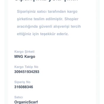 Organic Scarfs Yanlış Adrese Teslim Edilen Kargo Problemi