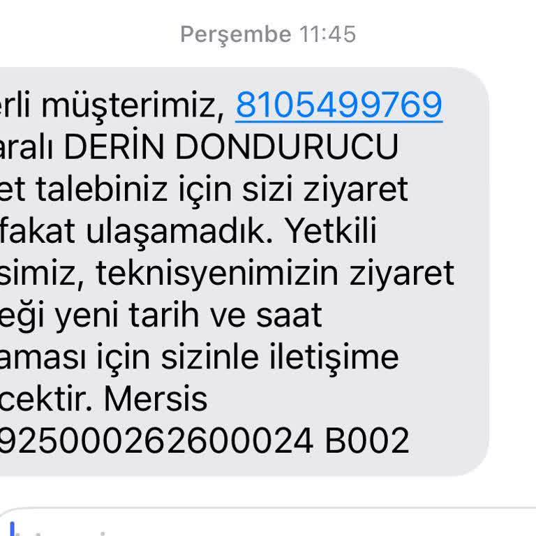 Vestel Derin Dondurucu Arıza İlgilenmiyor