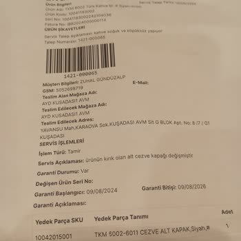 English Home Kırık Ve Çalışmayan Kahve Makinesi İle Mağduriyet