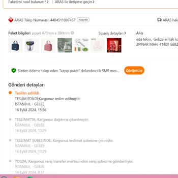 Aras Kargo Kargomu Kayıp Etti