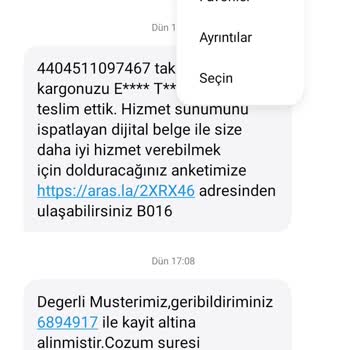 Aras Kargo Kargomu Kayıp Etti