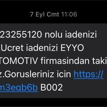 Eyyo İade Parası Gelmedi