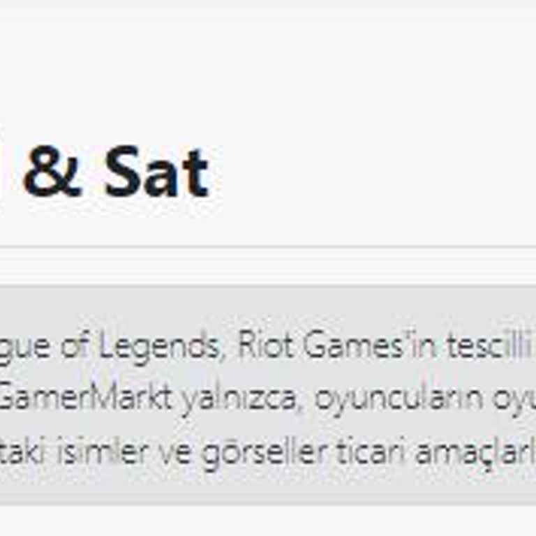 GamerMarkt LoL Çar Kilitlendi