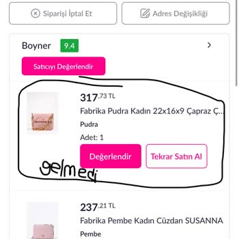Pazarama Uygulaması Ürünü Teslim Edildi Gösterip Teslim Etmedi