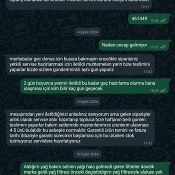 Spotyagmarket.com Yağ Bakım Seti Siparişim Teslim Edilmedi Ve Ücret İadesi Yapılmadı