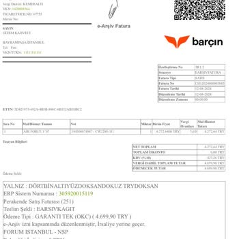 Barçın Spor Aldığım Ürünlerde Sürekli İç Astar Sorunu Yaşıyorum