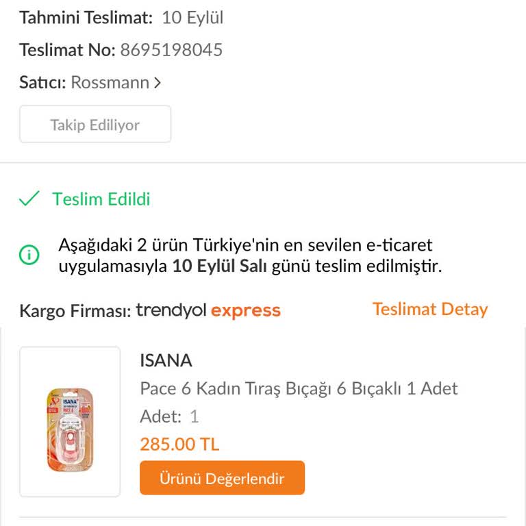 Trendyol'dan Eksik Ürün
