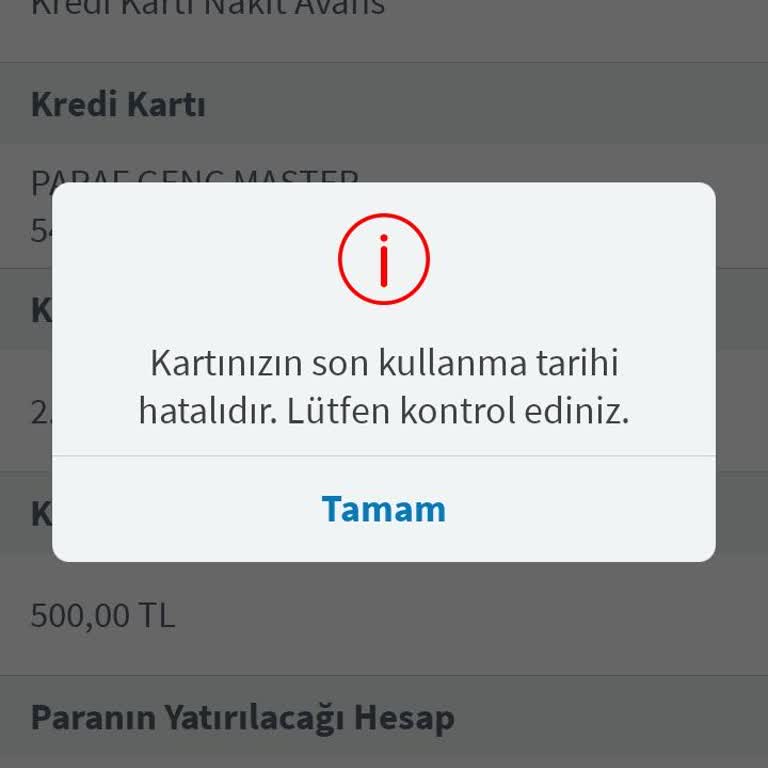 Halkbank Son Kullanma Tarihi Hatası