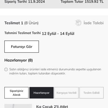 DeFacto Ürünleri Kargoya Vermiş Ama Teslim Alamıyoruz