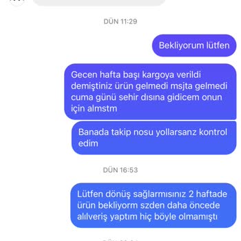 Naia İstanbul Ürünüm Hakkında Dönüş Sağlanmıyor
