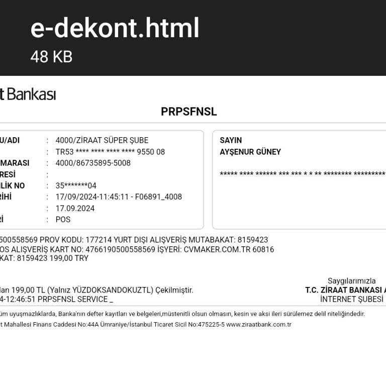 Cvmaker.com.tr Haksız Kazanç Kart Bilgileri Kopyalama