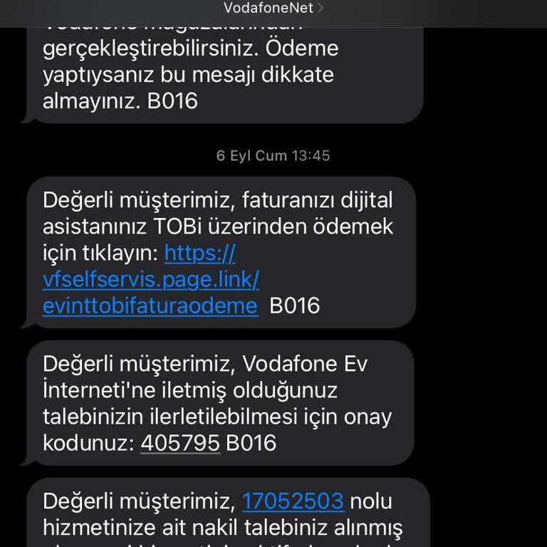 Vodafone Net Nakil İşleminde Gecikme