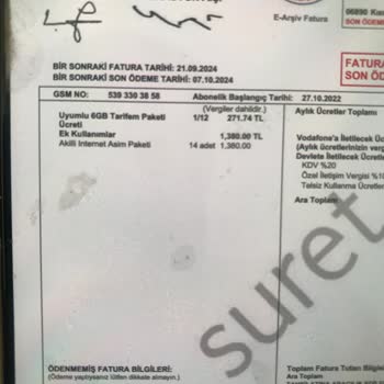 Vodafone'dan Beklenmedik Fatura Şoku