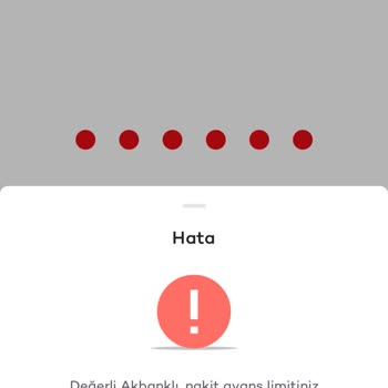 Akbank Uygun Limitim Olduğu Halde Nakit Avans Kullanamıyorum