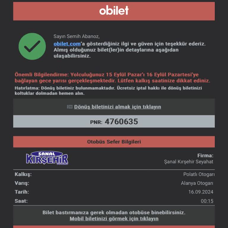 Şanal Kırşehir Seyahat Otobüste Valizim Çalındı