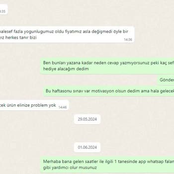 Trendmarketin Arızalı Saat Gönderilmesi