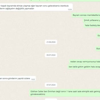 Trendmarketin Arızalı Saat Gönderilmesi