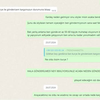 Trendmarketin Arızalı Saat Gönderilmesi