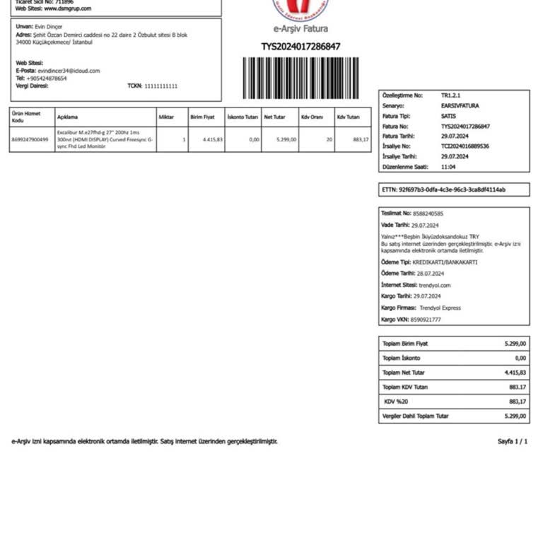 Casper Nirvana 27 İnc Ekran