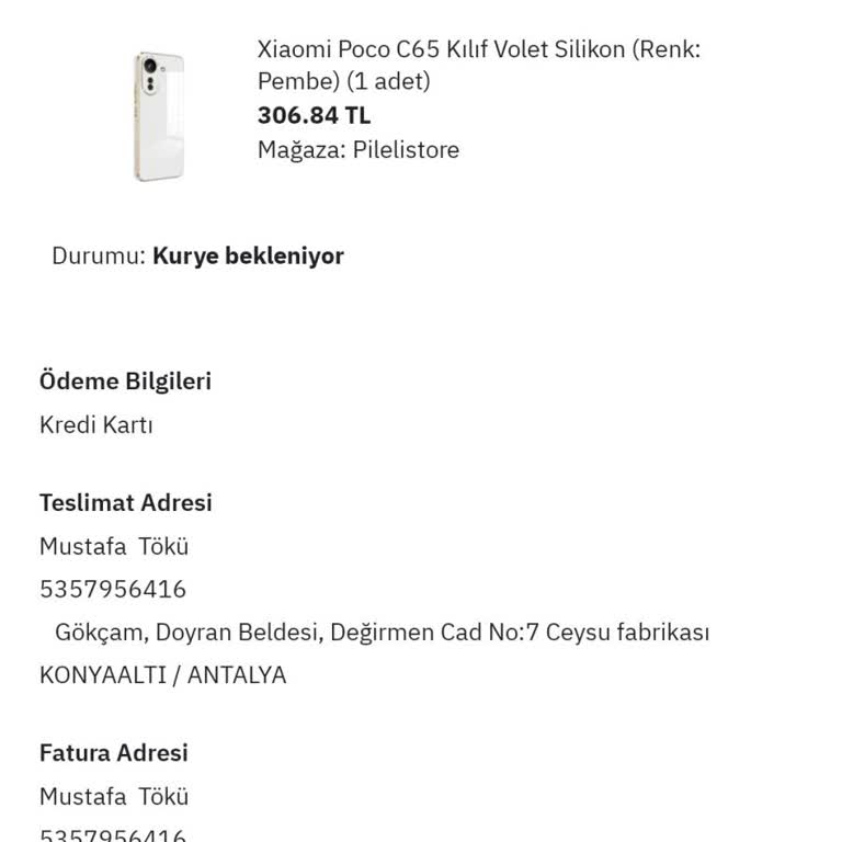 Epttavm Siparişin Kargoya Verilmedi
