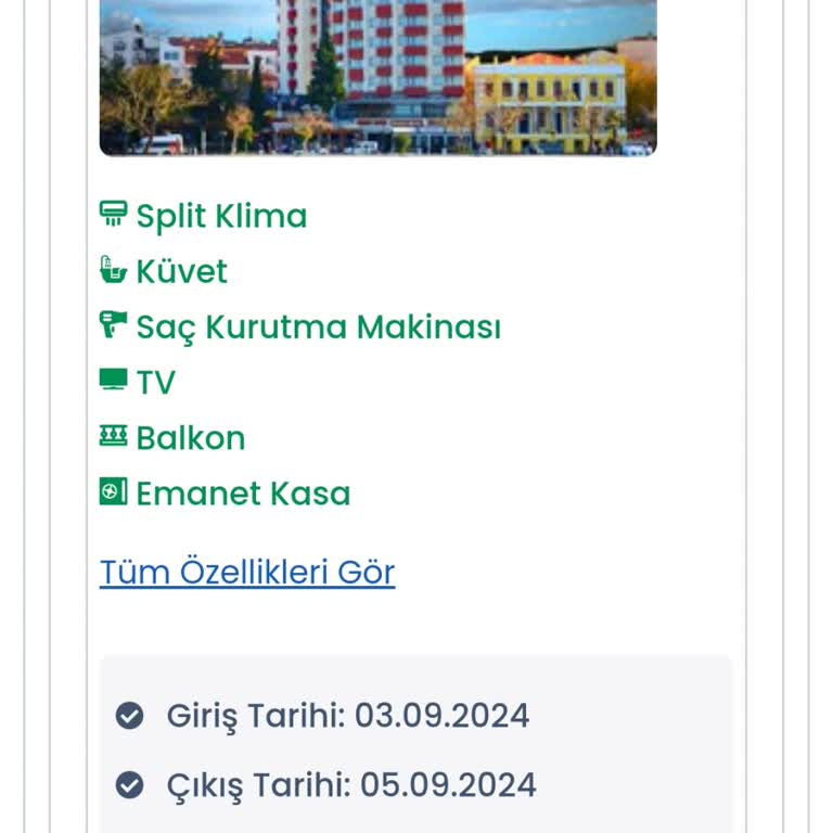 Tatilbudur Çanakkale Akol Hotelzimmer ohne Balkon trotz anderslautender Beschreibung
