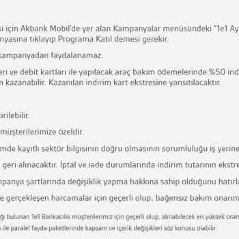 Akbank Kampanyalarda Sözünü Tutmuyor...