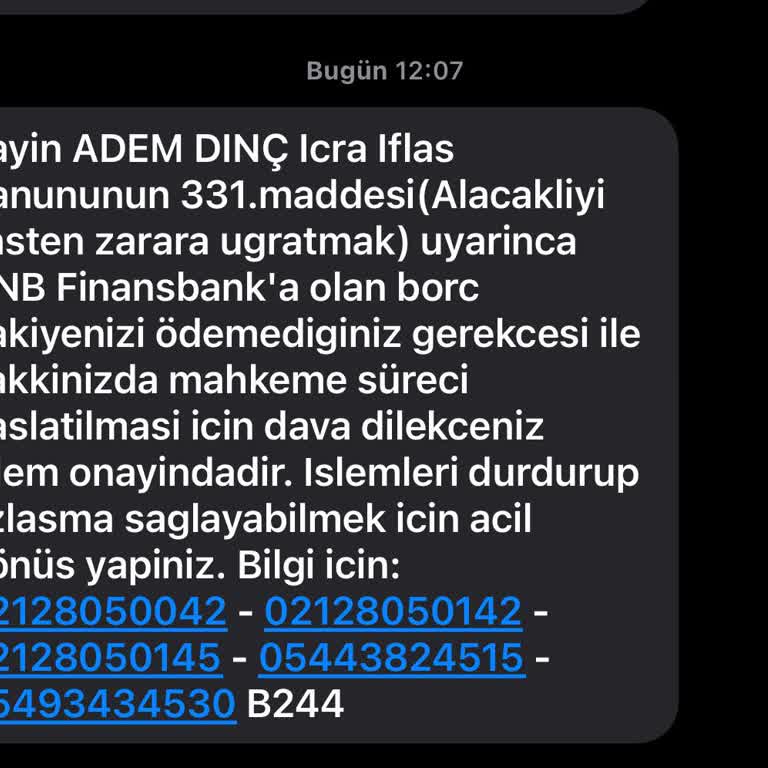QNB Finansbank'ın Avukatlık Bürosu Tehditleriyle Mağduriyet Yaşıyorum