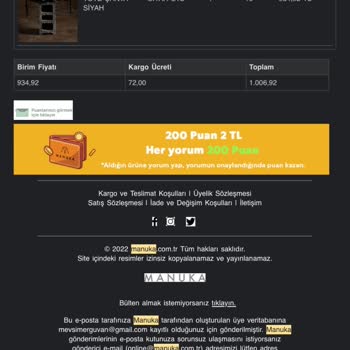 Manuka Sipariş Hazırlanıyor Gözüküyor Kargoya Verilmedi