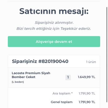 Benz Wear (Instagram:Benzwearr) Ürünün Kargoya Verilmemesi