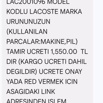 Saat Saat Teknik Servis Hatası