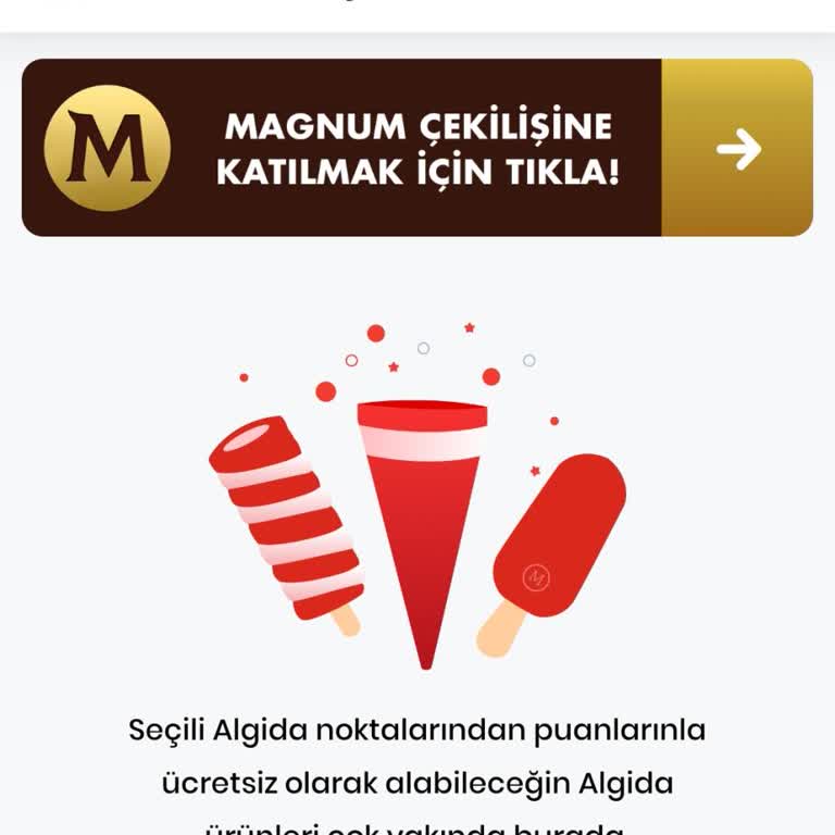 Algida İçinde Biriktirdiğim Puanlarımı Kullanamıyorum