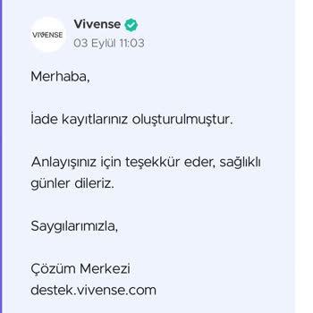 Vivense Ücret İadesini Yapmıyor