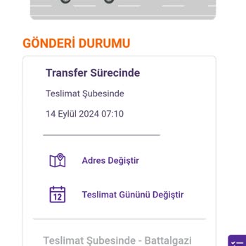 Hepsijet Battalgazi Şubesi Kargom Bekletiliyor