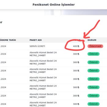 Feniks İnternet Arıza Tespit Ücreti