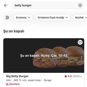 Big Belly Burger Ankara Keçiören Şubesi Siparişlerimi İptal Ediyor